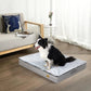 L XL 2XL 3XL Dog Bed Gray Orthopedic Pet Calming Bed Soft Sponge Foam Base Dog Crate Kennels Mat with Removable Cover Manwatstore