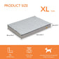 L XL 2XL 3XL Dog Bed Gray Orthopedic Pet Calming Bed Soft Sponge Foam Base Dog Crate Kennels Mat with Removable Cover Manwatstore