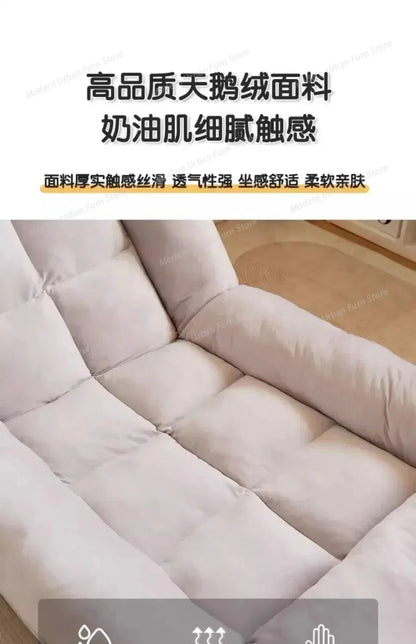 Lazy Bean Bag Sofa Bed – Folding Tatami Floor Couch (Single &amp; Double Size) | Multi-Position Lounge Chair for Living Room, Balcony &amp; Bedroom | Space-Saving Floor Furniture Manwatstore