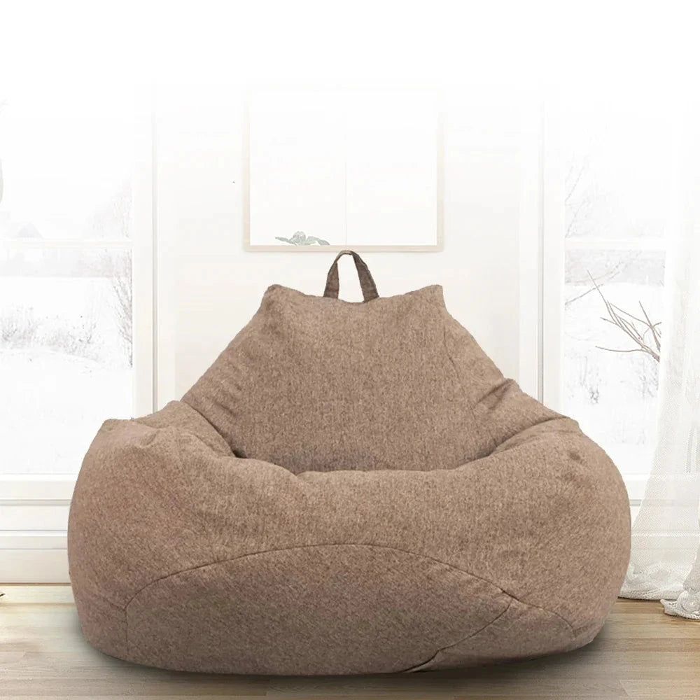 Lazy Sofas Cover Chairs Without Filler Adults Bean Bag Chair Couch Living Room Bedroom Home Tatami Lounger Seat Manwatstore