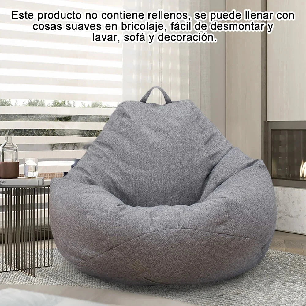 Lazy Sofas Cover Chairs Without Filler Adults Bean Bag Chair Couch Living Room Bedroom Home Tatami Lounger Seat Manwatstore