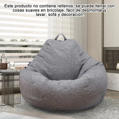 Lazy Sofas Cover Chairs Without Filler Adults Bean Bag Chair Couch Living Room Bedroom Home Tatami Lounger Seat Manwatstore