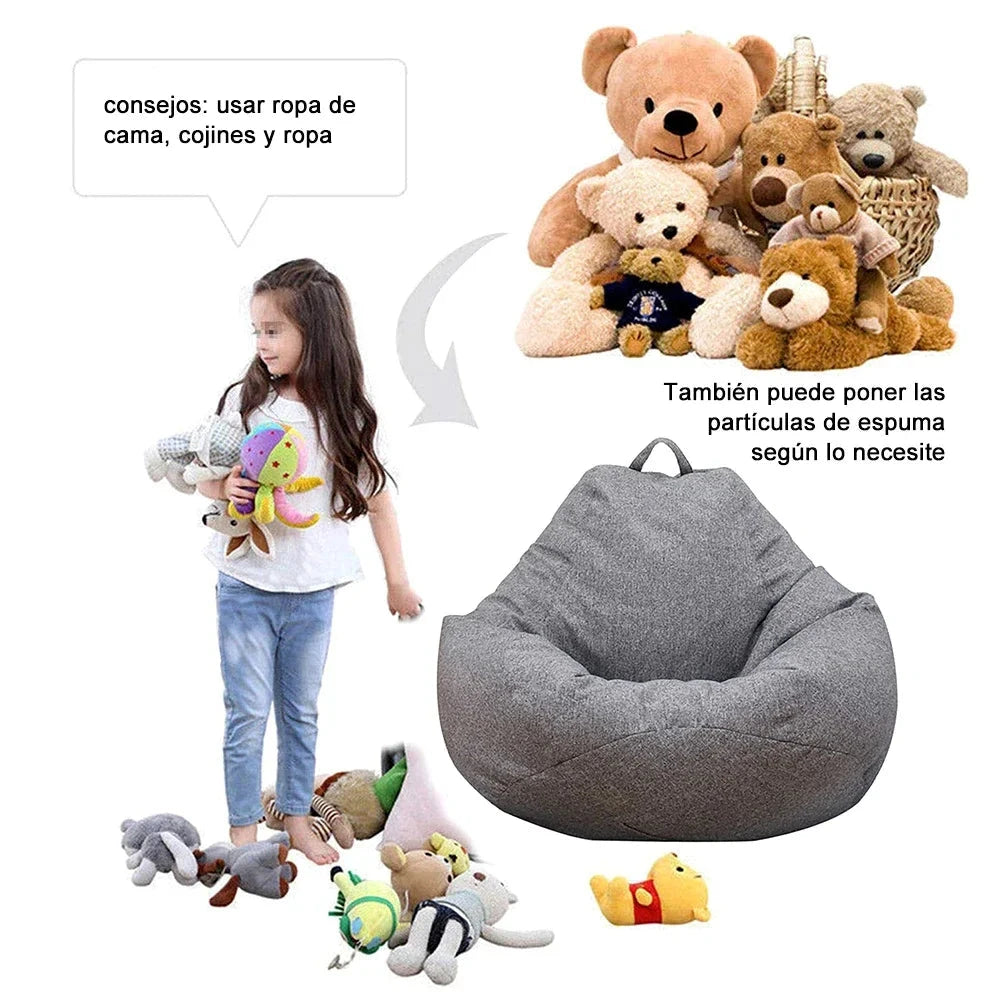Lazy Sofas Cover Chairs Without Filler Adults Bean Bag Chair Couch Living Room Bedroom Home Tatami Lounger Seat Manwatstore