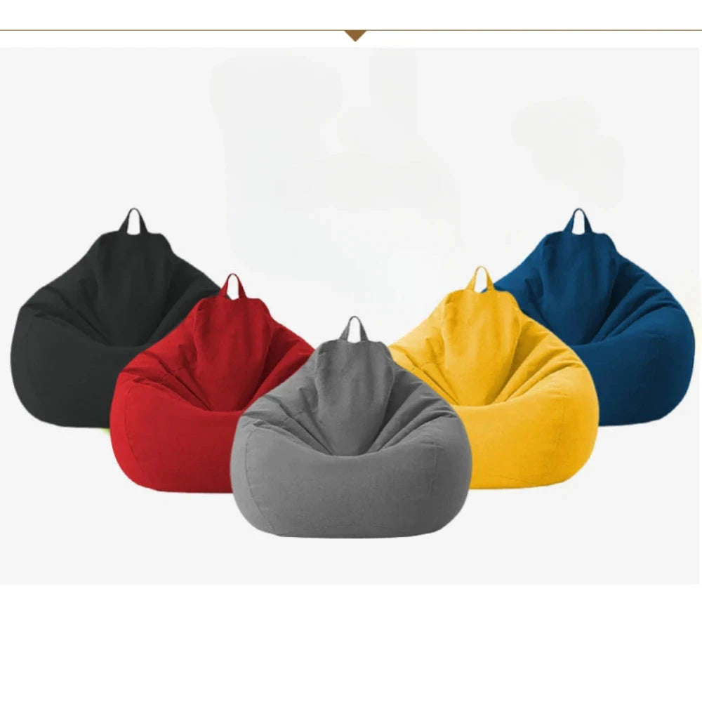 Lazy Sofas Cover Chairs Without Filler Adults Bean Bag Chair Couch Living Room Bedroom Home Tatami Lounger Seat Manwatstore