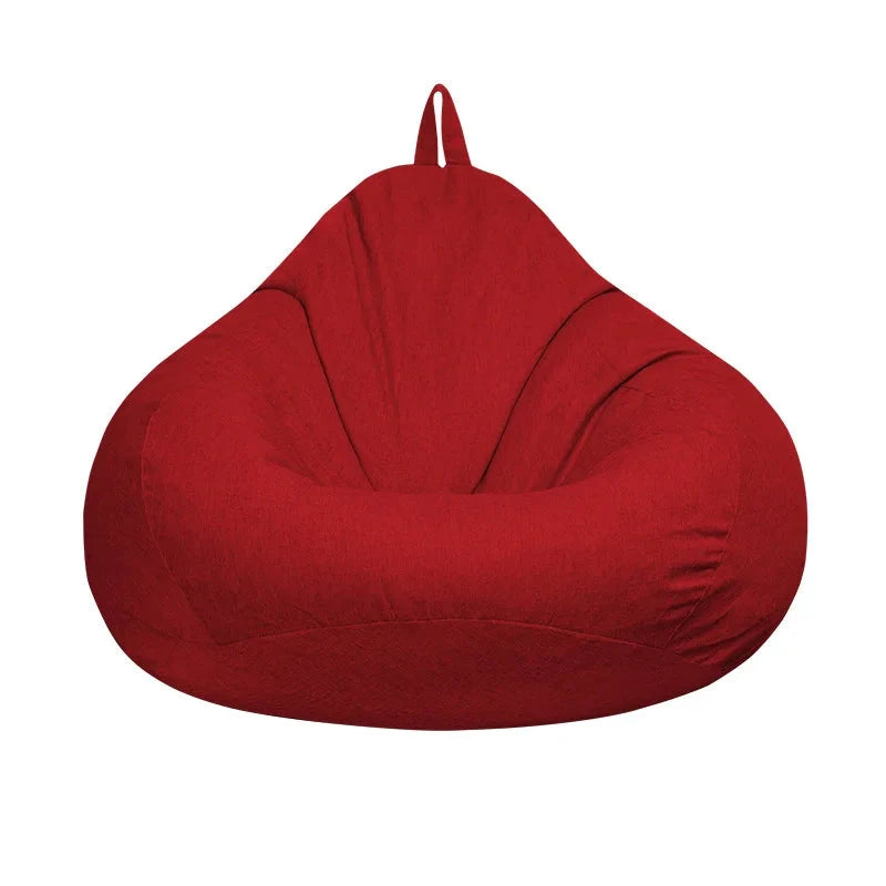 Lazy Sofas Cover Chairs Without Filler Adults Bean Bag Chair Couch Living Room Bedroom Home Tatami Lounger Seat Manwatstore