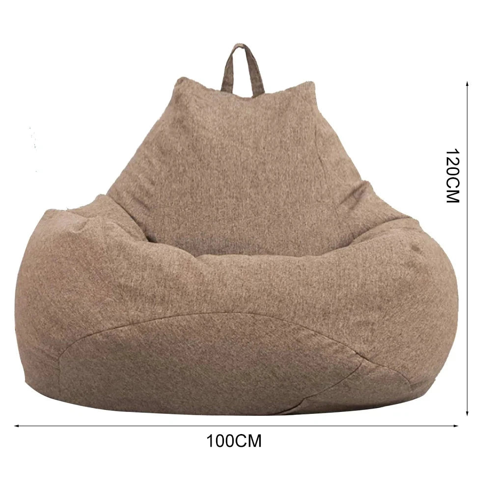 Lazy Sofas Cover Chairs Without Filler Adults Bean Bag Chair Couch Living Room Bedroom Home Tatami Lounger Seat Manwatstore