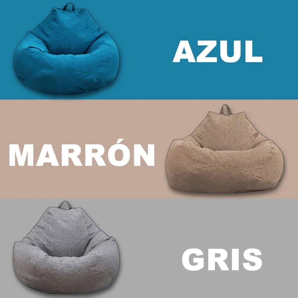 Lazy Sofas Cover Chairs Without Filler Adults Bean Bag Chair Couch Living Room Bedroom Home Tatami Lounger Seat Manwatstore
