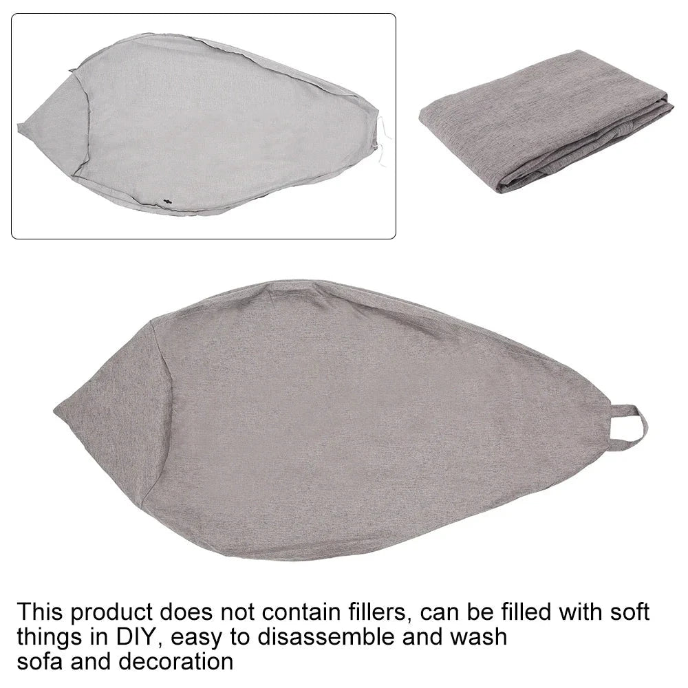 Lazy Sofas Cover Chairs Without Filler Adults Bean Bag Chair Couch Living Room Bedroom Home Tatami Lounger Seat Manwatstore