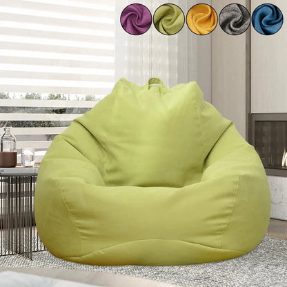 Lazy Sofas Cover Chairs Without Filler Adults Bean Bag Chair Couch Living Room Bedroom Home Tatami Lounger Seat Manwatstore