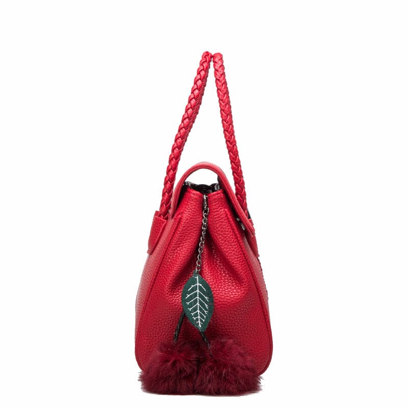 Leather handbags lychee pattern handbag 0 Manwatstore