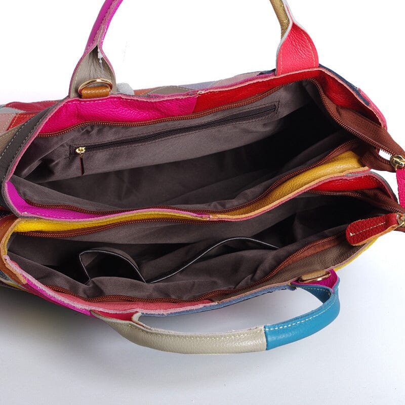 Leather top layer cowhide handbags 0 Manwatstore