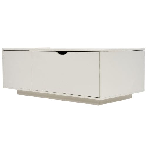 Lift Up Coffee Table, Coffee Table With Drawer, Wooden Tea Tables Sofa End Tables For Living Room Furniture , White 0 Manwatstore