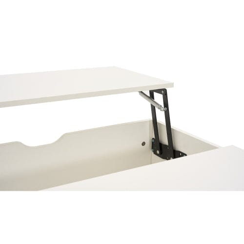 Lift Up Coffee Table, Coffee Table With Drawer, Wooden Tea Tables Sofa End Tables For Living Room Furniture , White 0 Manwatstore