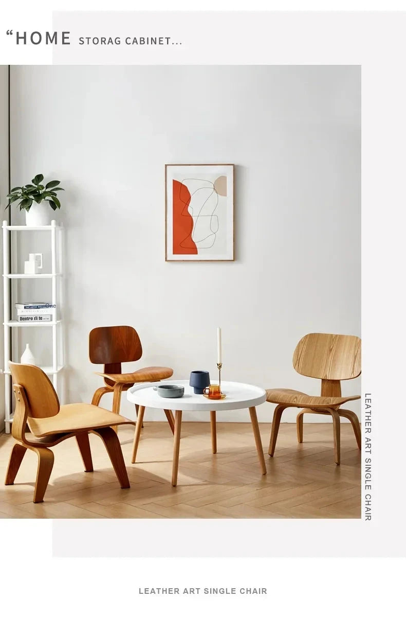 Living Room Chairs Nordic Solid Wood Leisure Chair Creative Simple Modern Designer Single Sofa Chair Aircraft Shell Chair Manwatstore