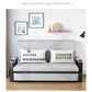 Living room dual-purpose retractable fabric sofa bed foldable multi-functional solid wood combination single bed set Manwatstore