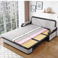Living room dual-purpose retractable fabric sofa bed foldable multi-functional solid wood combination single bed set Manwatstore
