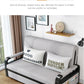 Living room dual-purpose retractable fabric sofa bed foldable multi-functional solid wood combination single bed set Manwatstore