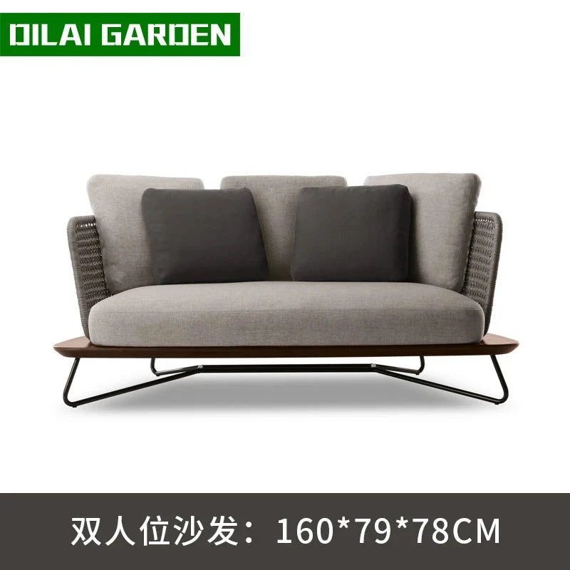 Lounge Terrace Sofa 3 Person Balcony Outdoor Sofa Garden Single Muebles De Jardin De Exterior Outdoor Patio Furniture Manwatstore