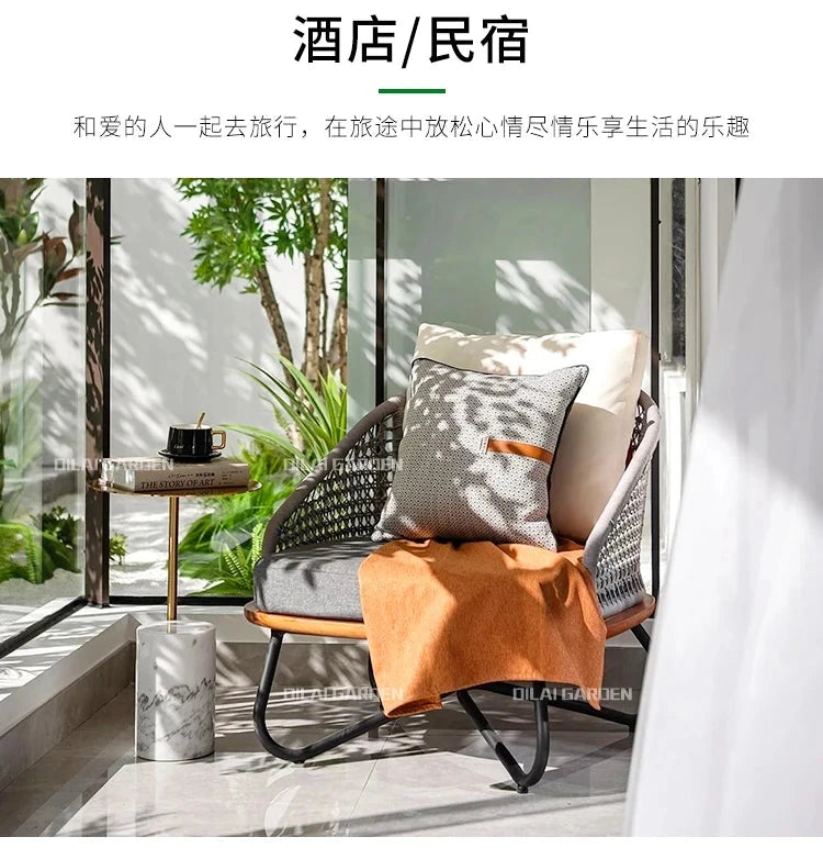 Lounge Terrace Sofa 3 Person Balcony Outdoor Sofa Garden Single Muebles De Jardin De Exterior Outdoor Patio Furniture Manwatstore
