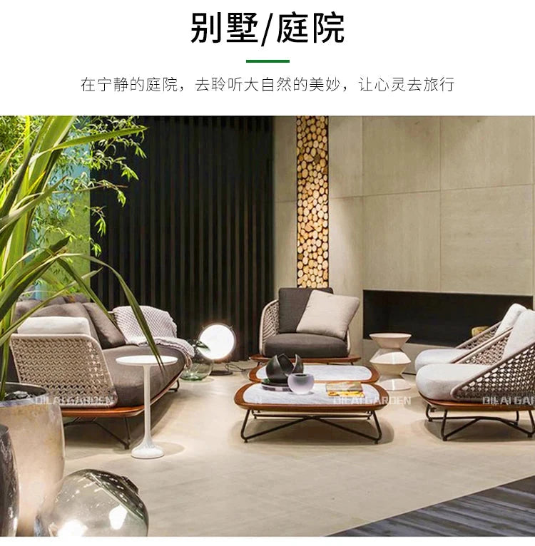 Lounge Terrace Sofa 3 Person Balcony Outdoor Sofa Garden Single Muebles De Jardin De Exterior Outdoor Patio Furniture Manwatstore