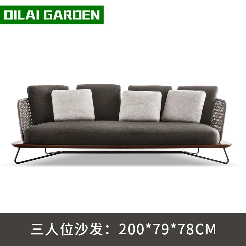 Lounge Terrace Sofa 3 Person Balcony Outdoor Sofa Garden Single Muebles De Jardin De Exterior Outdoor Patio Furniture Manwatstore