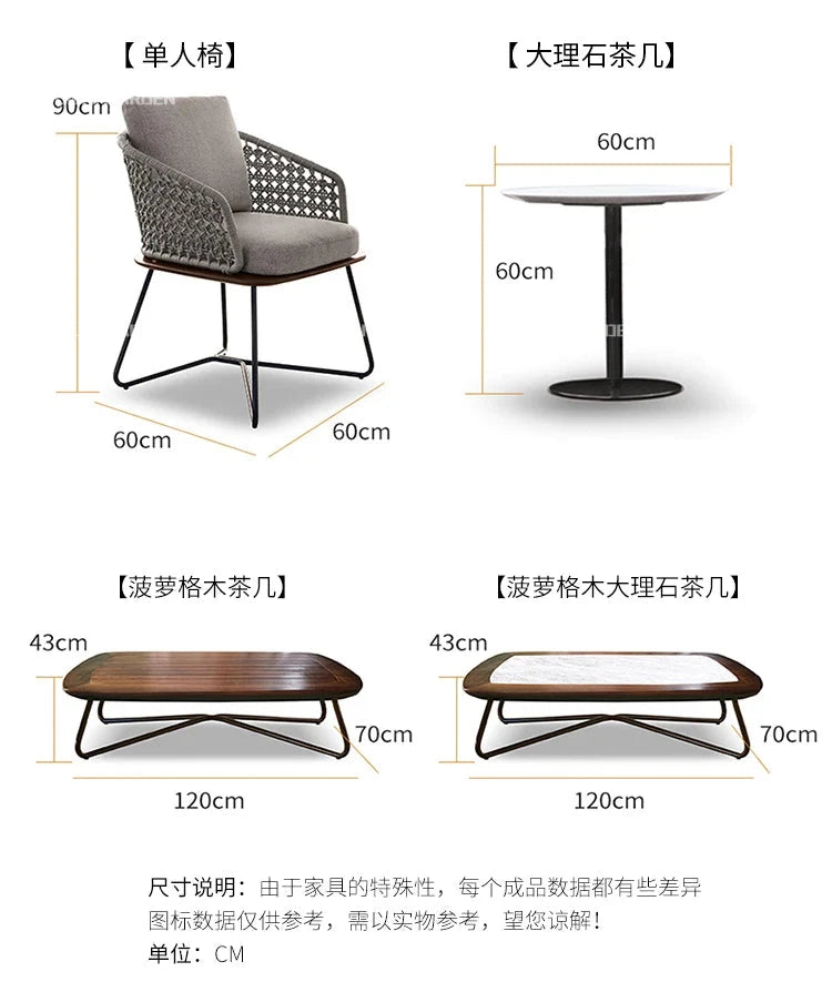 Lounge Terrace Sofa 3 Person Balcony Outdoor Sofa Garden Single Muebles De Jardin De Exterior Outdoor Patio Furniture Manwatstore
