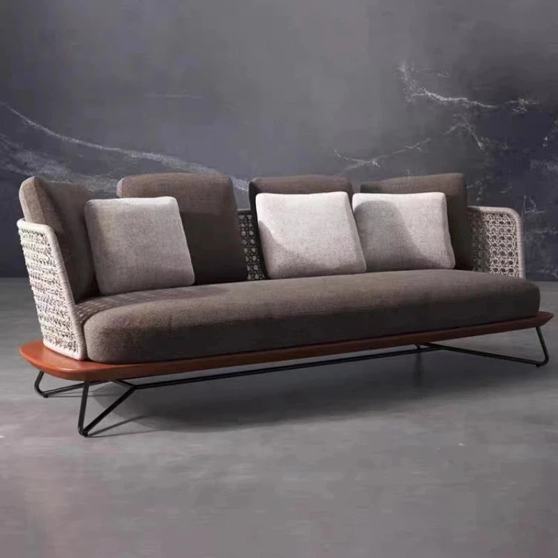 Lounge Terrace Sofa 3 Person Balcony Outdoor Sofa Garden Single Muebles De Jardin De Exterior Outdoor Patio Furniture Manwatstore