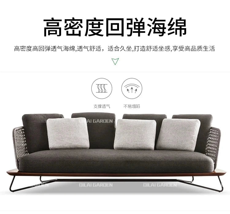 Lounge Terrace Sofa 3 Person Balcony Outdoor Sofa Garden Single Muebles De Jardin De Exterior Outdoor Patio Furniture Manwatstore