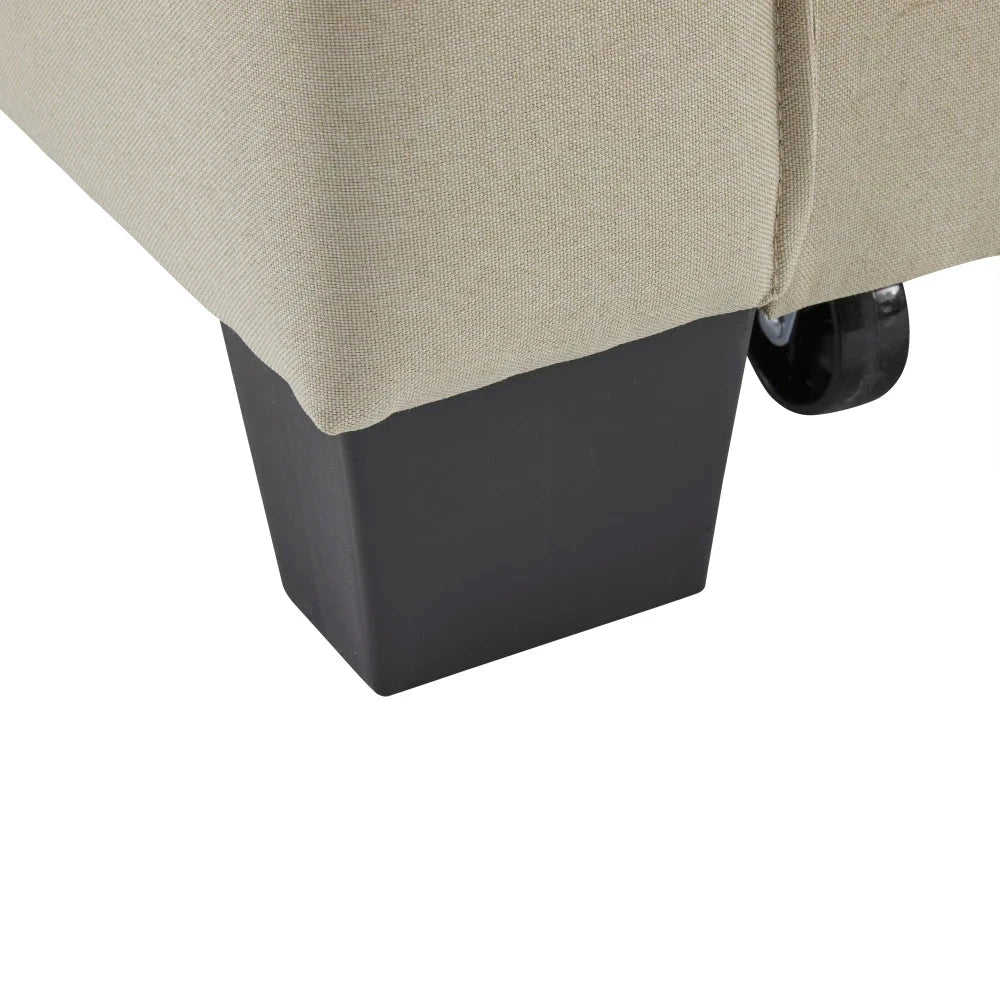 LuxeComfort 2-Seater Convertible Sofa Bed with Cup Holders Manwatstore
