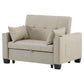 LuxeComfort 2-Seater Convertible Sofa Bed with Cup Holders Manwatstore