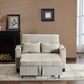 LuxeComfort 2-Seater Convertible Sofa Bed with Cup Holders Manwatstore
