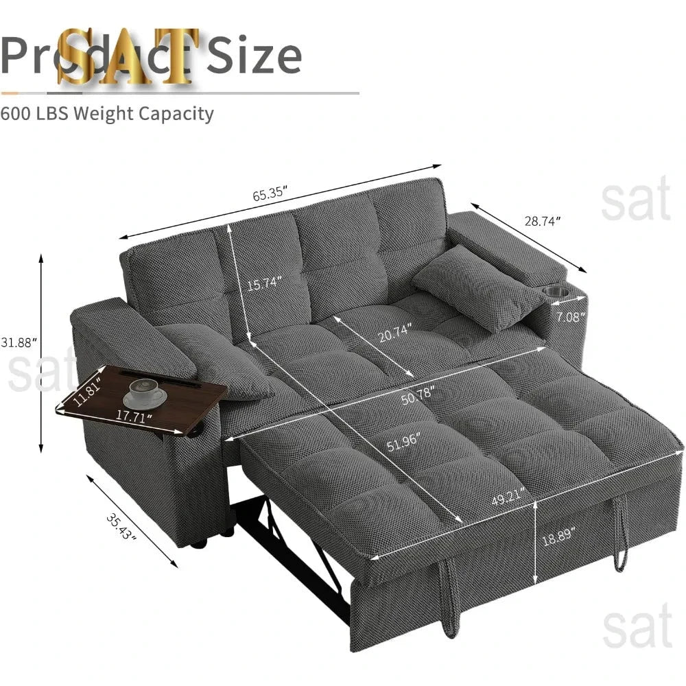 LuxeFlex Convertible Queen Sofa Bed Manwatstore