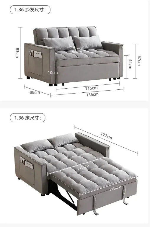 LuxeFlex Convertible Queen Sofa Bed Manwatstore