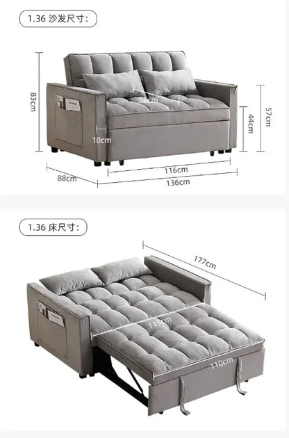 LuxeFlex Convertible Queen Sofa Bed Manwatstore
