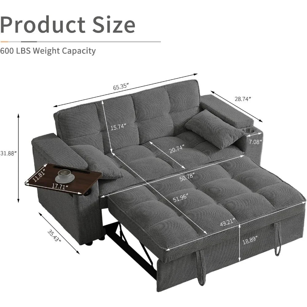 LuxeFlex Convertible Queen Sofa Bed Manwatstore