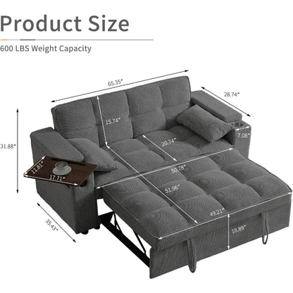 LuxeFlex Convertible Queen Sofa Bed Manwatstore