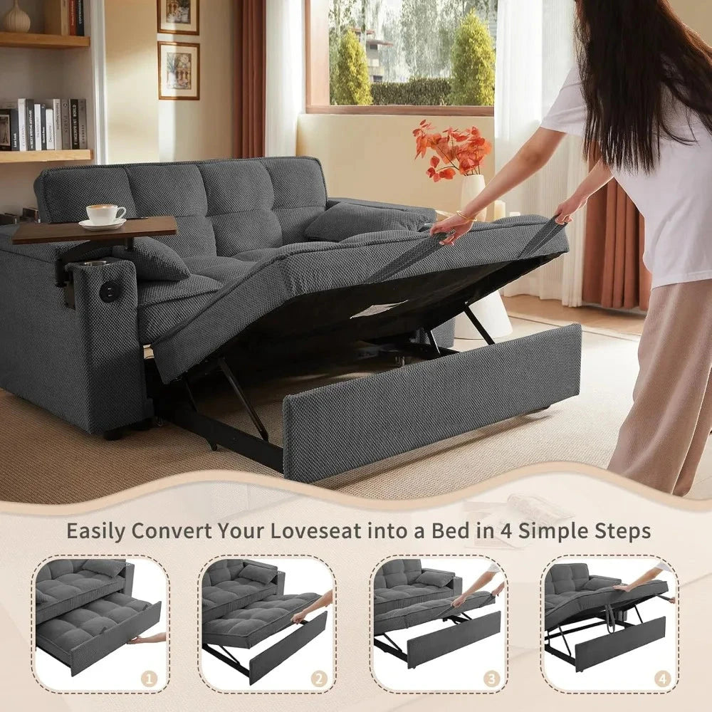 LuxeFlex Convertible Queen Sofa Bed Manwatstore
