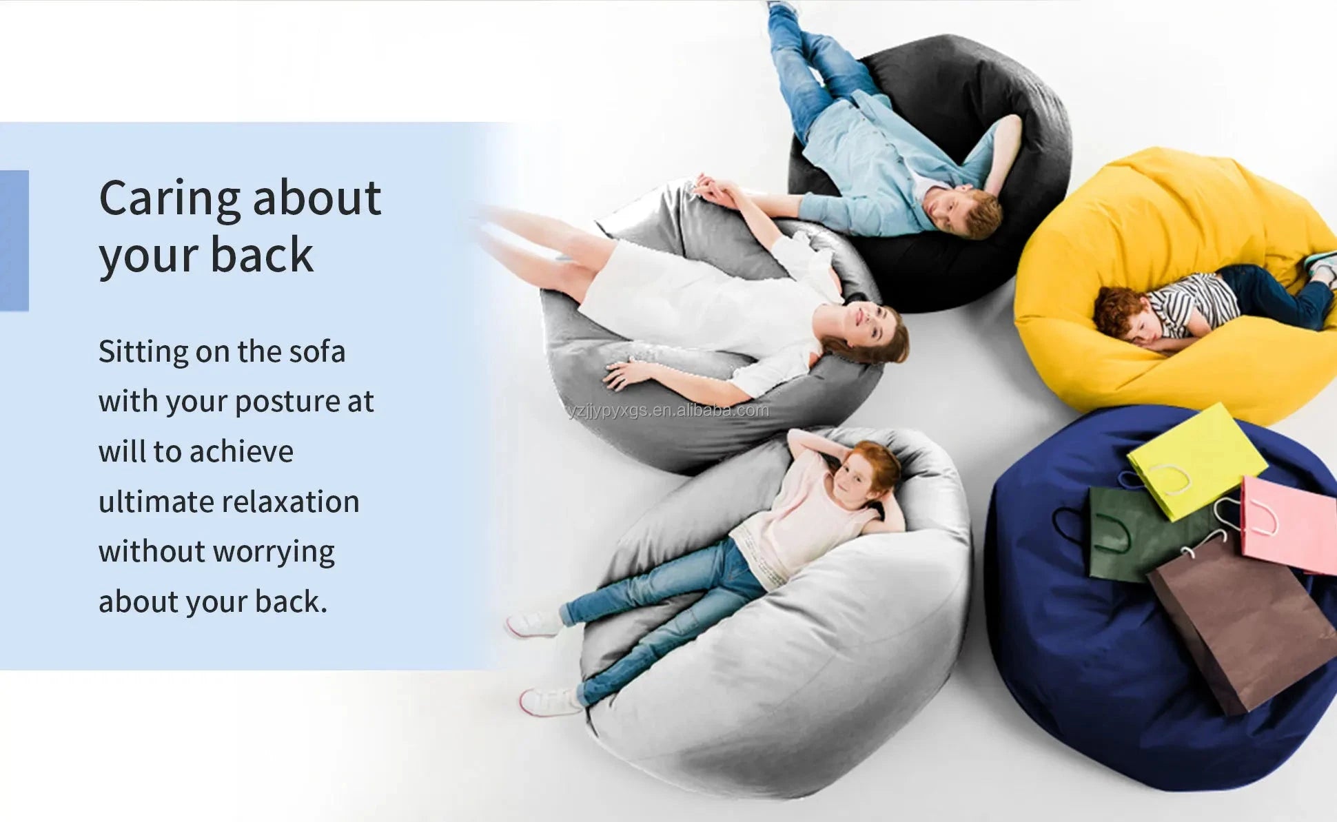 Luxury 3 Feet Foam Filled Huge Lazy Sofa Office Living Room Study Cozy Ball Bean Bag Sofa Velvet Lazy Floor Sofa Manwatstore