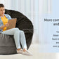 Luxury 3 Feet Foam Filled Huge Lazy Sofa Office Living Room Study Cozy Ball Bean Bag Sofa Velvet Lazy Floor Sofa Manwatstore