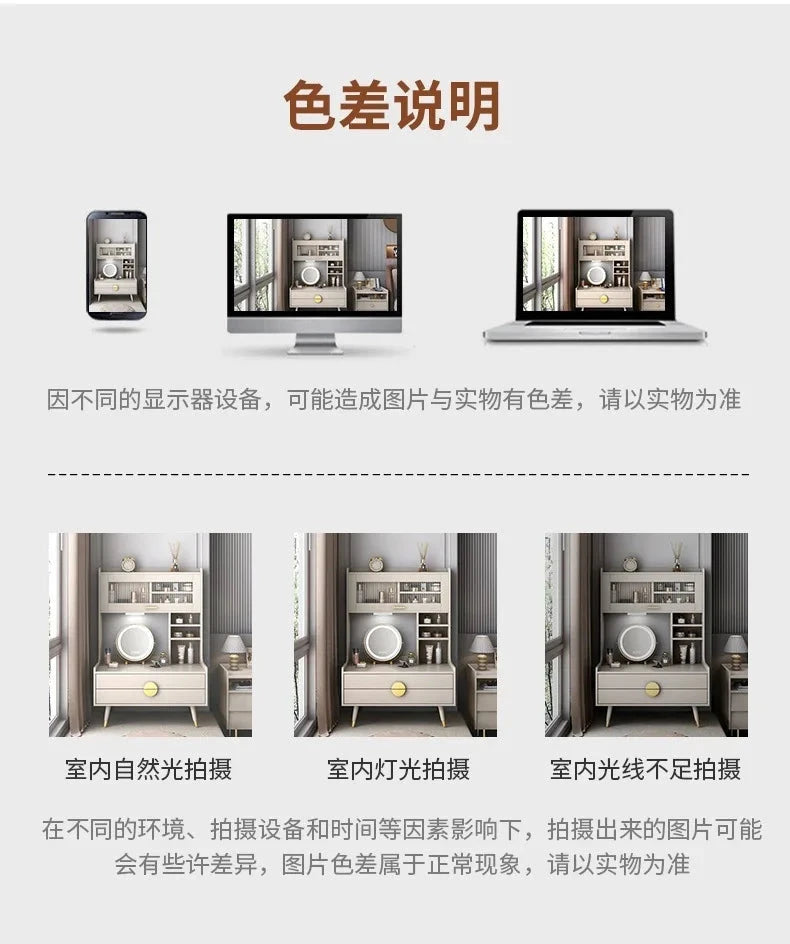 Luxury Bay Window Dressing Table Balcony Makeup Table Simple Small Apartment Bedroom Dressing Table Storage Bedroom Furniture Manwatstore