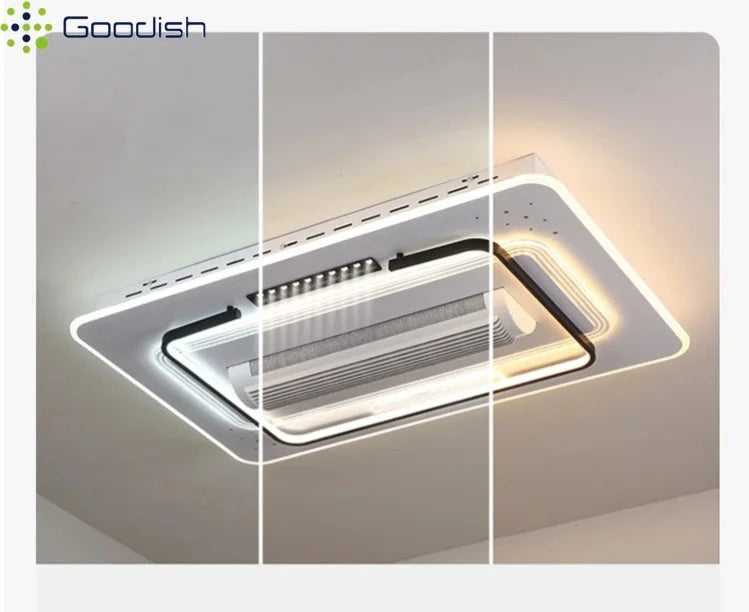 Luxury Bladeless Smart Ceiling Fan with Ambient LED Lighting Manwatstore