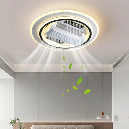 Luxury Bladeless Smart Ceiling Fan with Ambient LED Lighting Manwatstore
