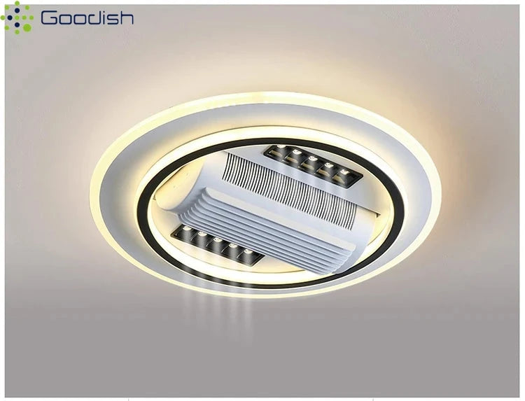 Luxury Bladeless Smart Ceiling Fan with Ambient LED Lighting Manwatstore