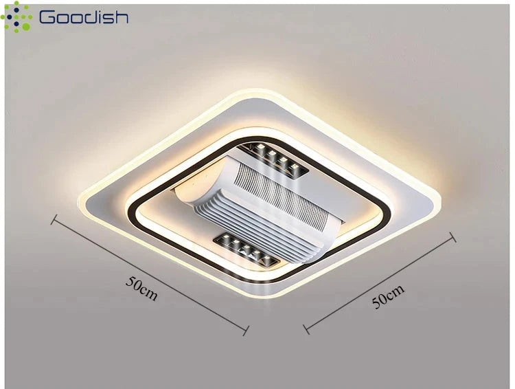 Luxury Bladeless Smart Ceiling Fan with Ambient LED Lighting Manwatstore