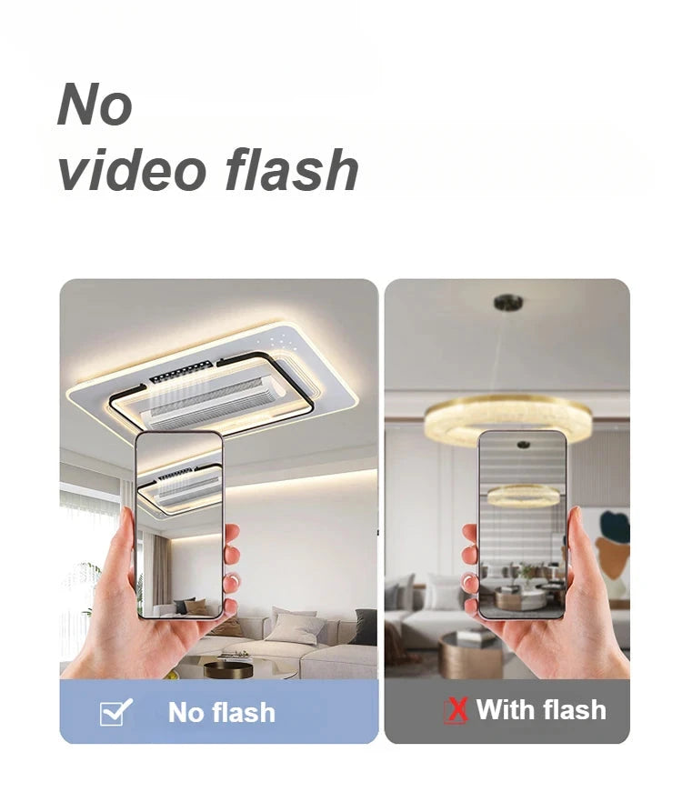 Luxury Bladeless Smart Ceiling Fan with Ambient LED Lighting Manwatstore