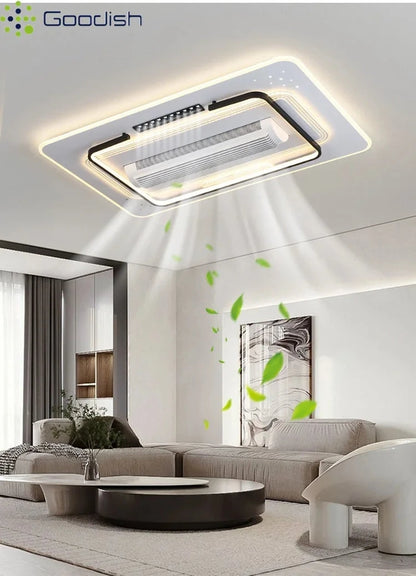 Luxury Bladeless Smart Ceiling Fan with Ambient LED Lighting Manwatstore