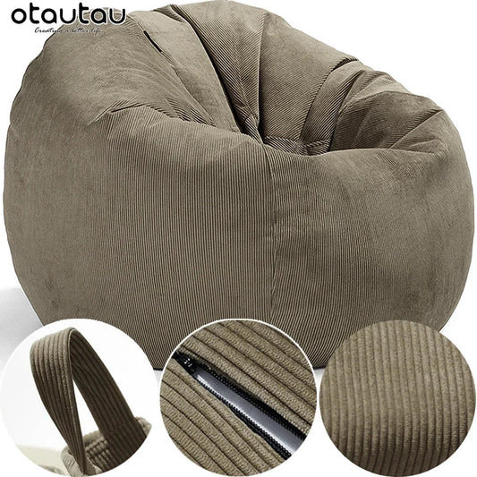 Luxury Corduroy Bean Bag Sofa Manwatstore