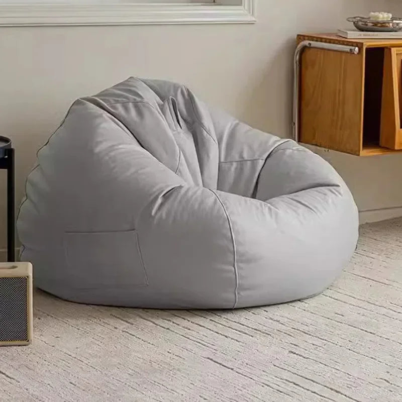 Luxury Italian Bean Bag Sofa - Comfortable Reclining Nordic Furniture for Living Room | Single Bean Bag Chair for Relaxing & Sleeping Home & Living Manwatstore