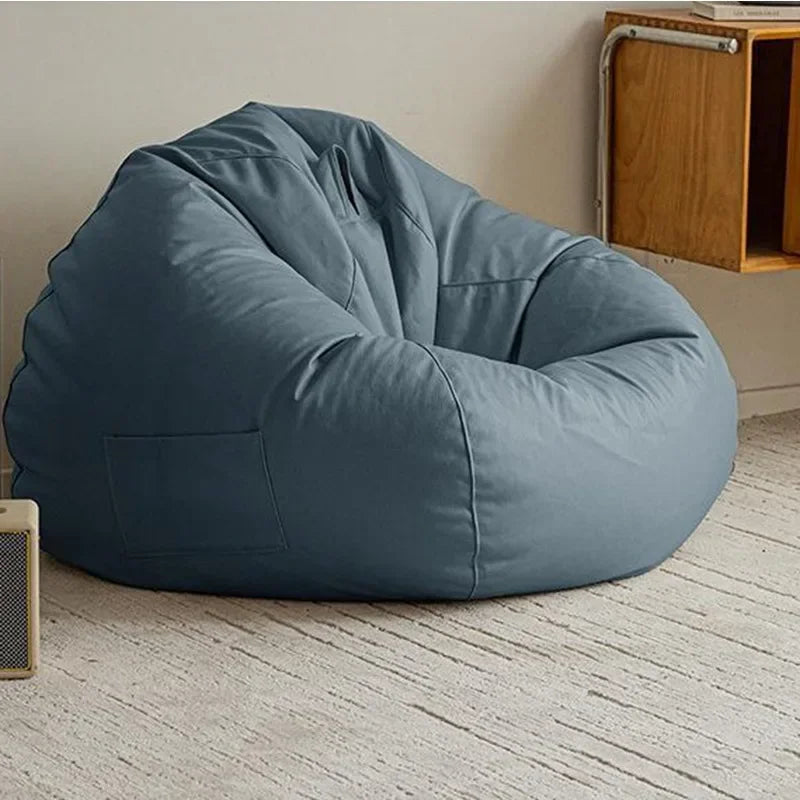 Luxury Italian Bean Bag Sofa - Comfortable Reclining Nordic Furniture for Living Room | Single Bean Bag Chair for Relaxing & Sleeping Home & Living Manwatstore