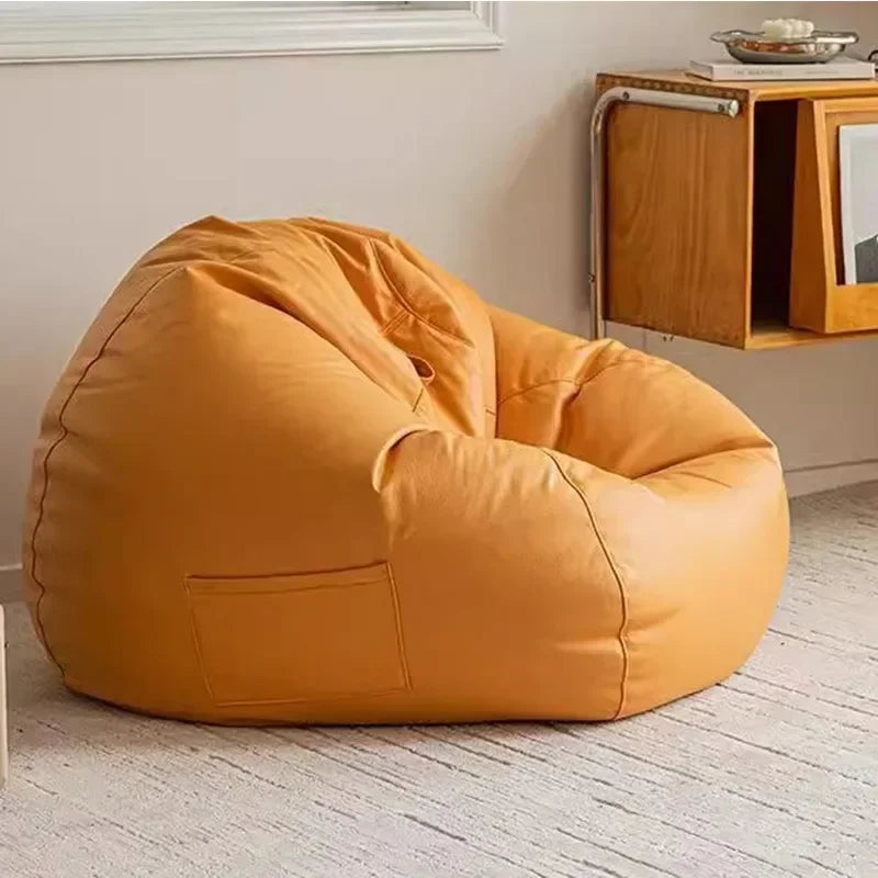 Luxury Italian Bean Bag Sofa - Comfortable Reclining Nordic Furniture for Living Room | Single Bean Bag Chair for Relaxing &amp; Sleeping Home &amp; Living Manwatstore